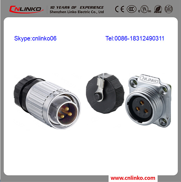 3pin Auto Twist Lock Car Cable Connectors