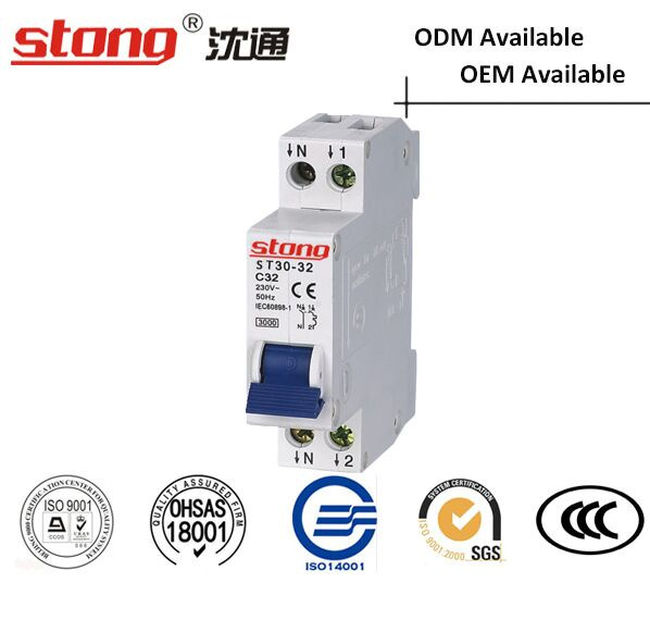 New Type Mini Circuit Breaker 1pole+N St30