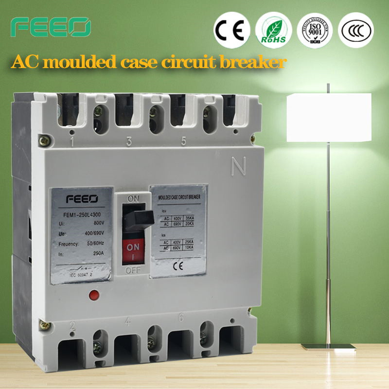 Cm1 4pole Moulded Case Circuit Breaker MCCB