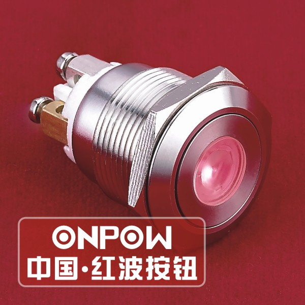 Onpow 19mm Push Button Switch (GQ19F-10D/R/12V/S, CE, CCC, RoHS, REECH)