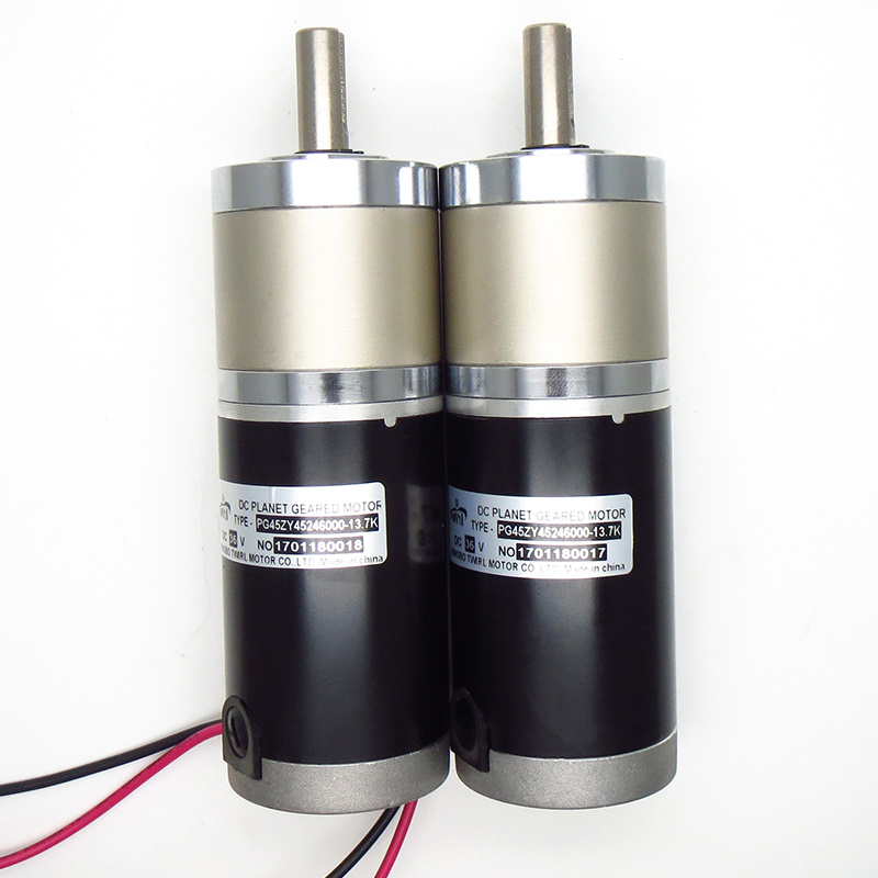 45mm Diameter 12V 24V DC Gear Motor with Brake