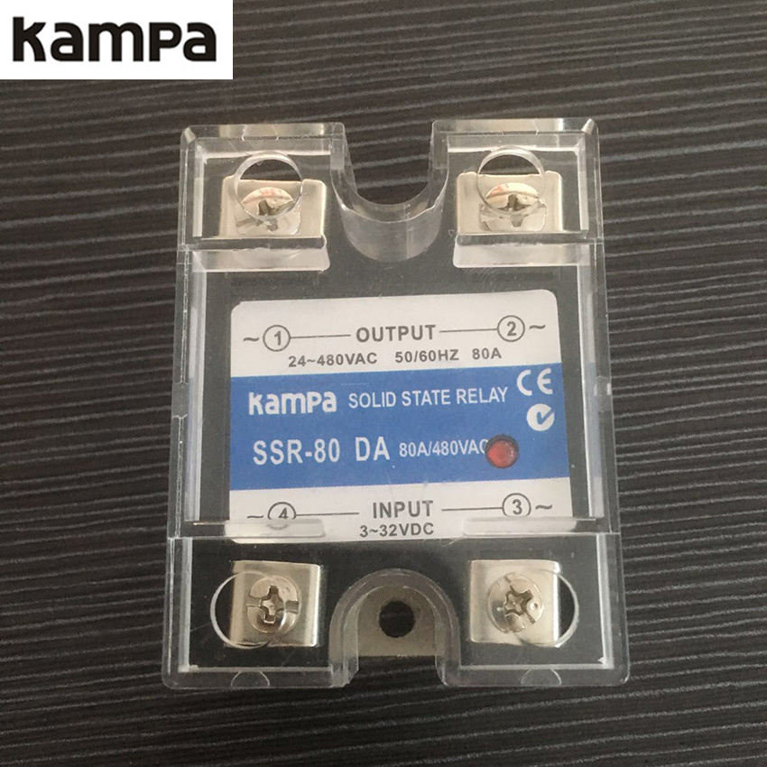 SSR 80da 3-32VDC to 24-480VAC Single Phase Solid State Relay