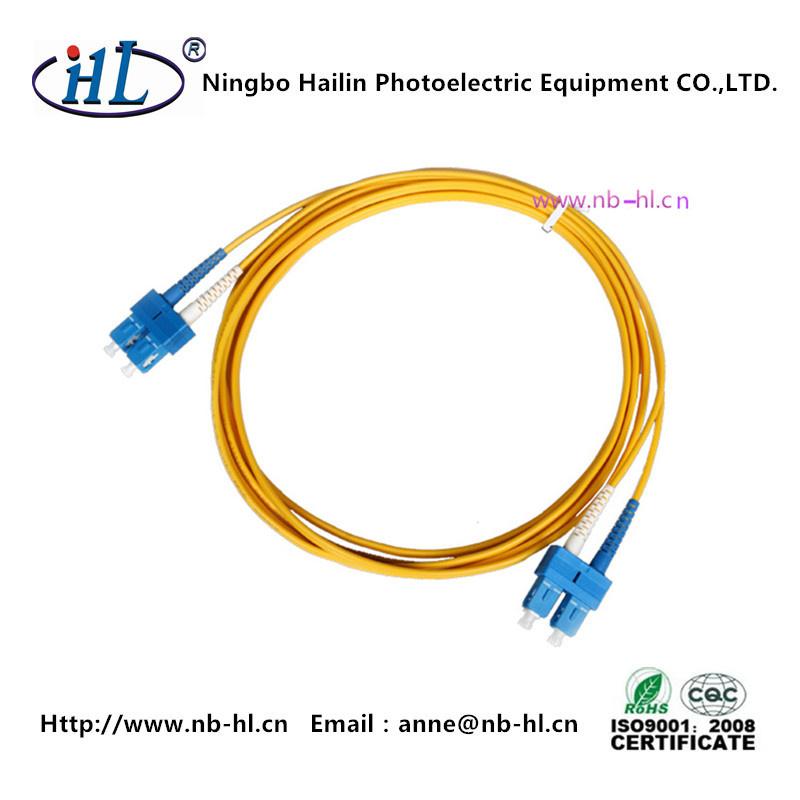 Simplex SC/PC 3.0mm 9/125 Fiber Optic Patch Cable with Lsoh