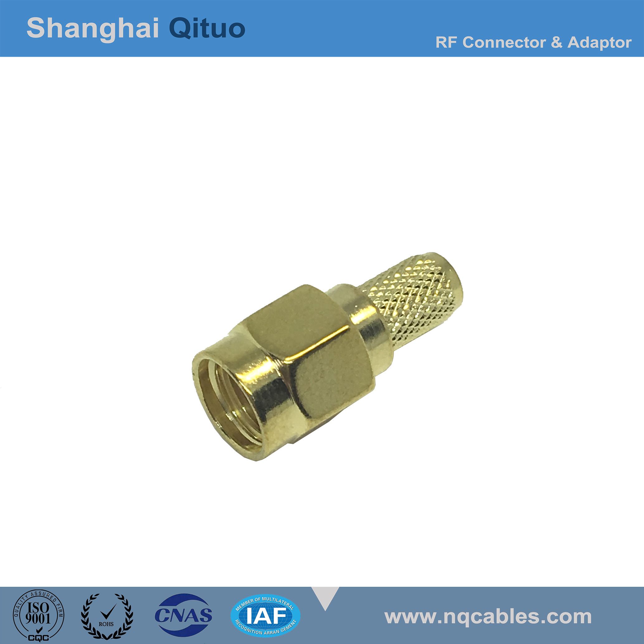 RF Connector SMA Reversed Polarity Straight Male Plug Crimp (SMA-RP-J-C-4)