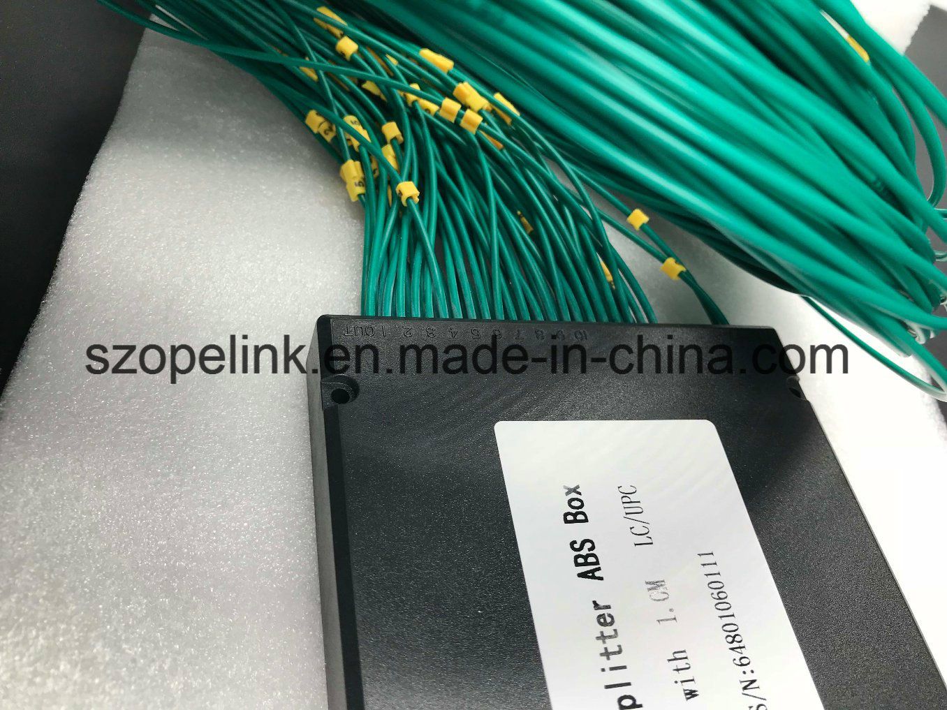 Fiber Optical PLC Splitter 2X64 Plastic Box for Local Area Network