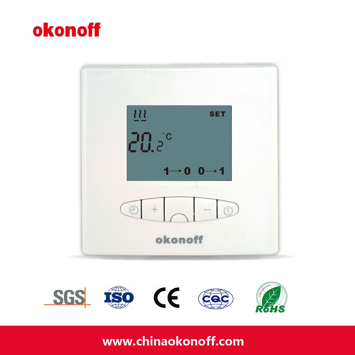 Timing Digital Fan Coil Thermostats (CKN301B)