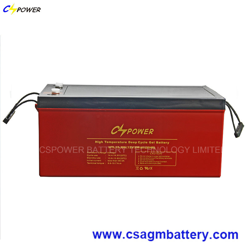 12V 250ah Rechargeable Gel Battery for Solar Panel/Power Supply