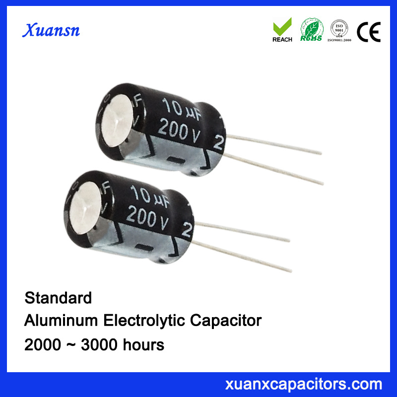 DIP 10UF 200V Aluminum Eelctrolytic Capacitor