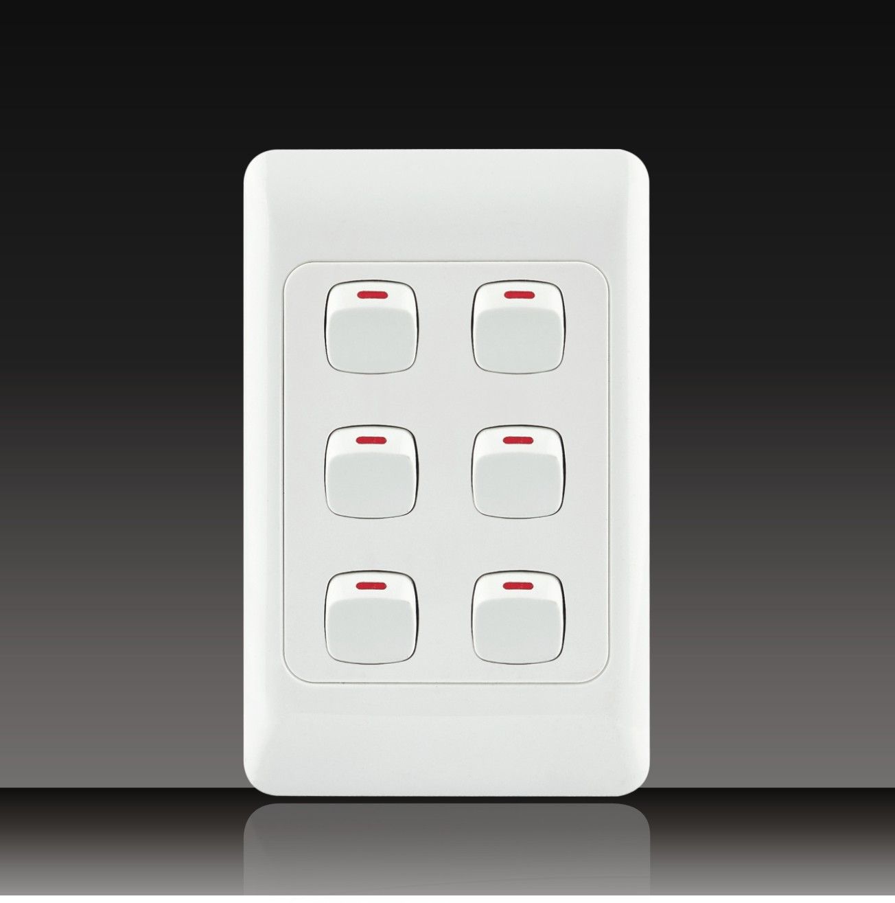 6gang Control Push Button Wall Switch (LGL-14-6)