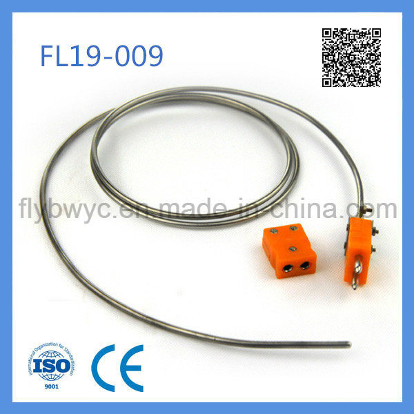 E Type Sheathed Thermocouple Temperature Sensor 0-400c with Bend Probe