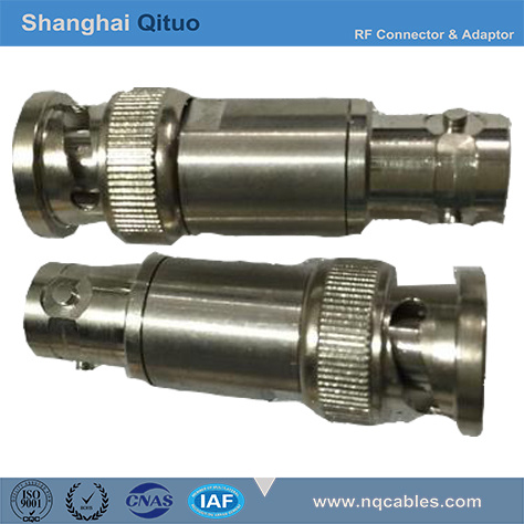 RF Connector Adaptor BNC Twin-Core Triple-Coaxial Female Jack to BNC Two-Coaxial Male Plug