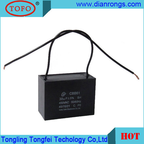 Metallized Film Capacitor Cbb61 for Fan