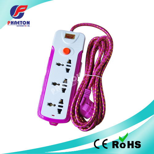 Colors 3way Universal Extension Socket Power Socket