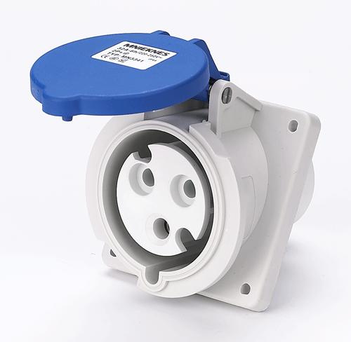 32A 2P+PE IP44 Panel mounted socket(Angle) (MN3341)