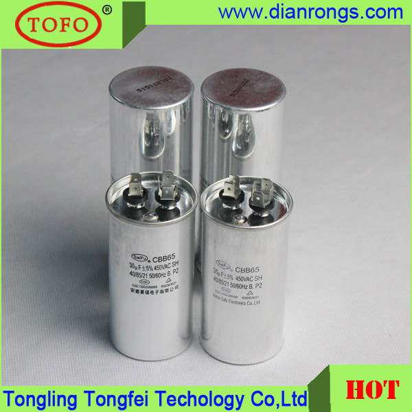 Single-Phase AC Cbb65 Oil Capacitor 40/70/21 50/60Hz