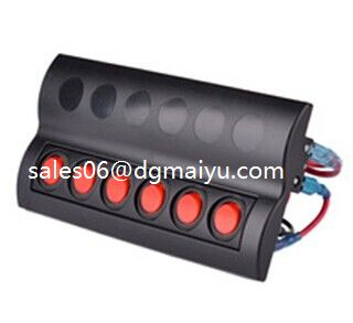 with Fuse Car Waterproof 6 Gang Rocker Switch