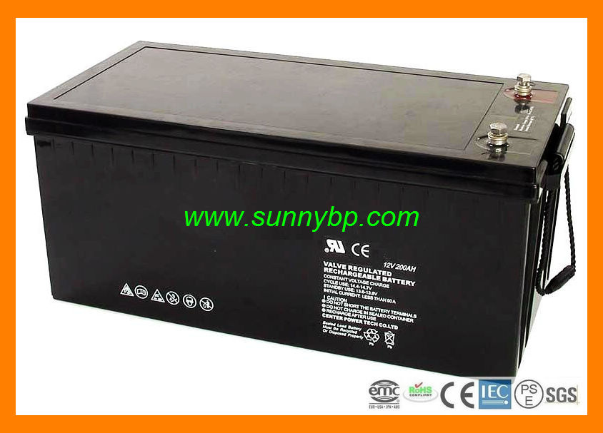 12V 100ah/200ah Rechargeable Maintenance Free Battery for Solar Power System