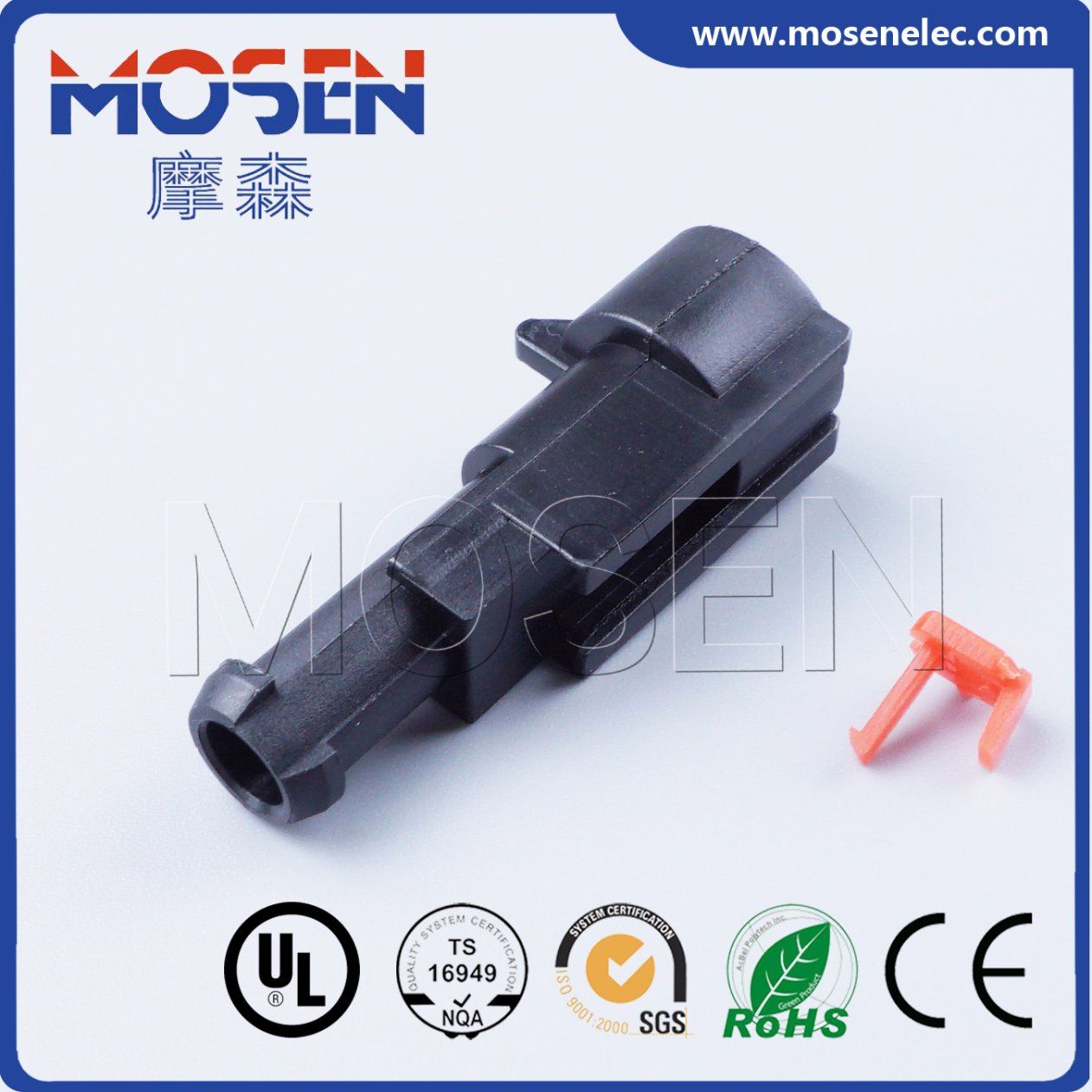 Te/AMP Connector 282103-1 Black Waterproof Plug Male Connector
