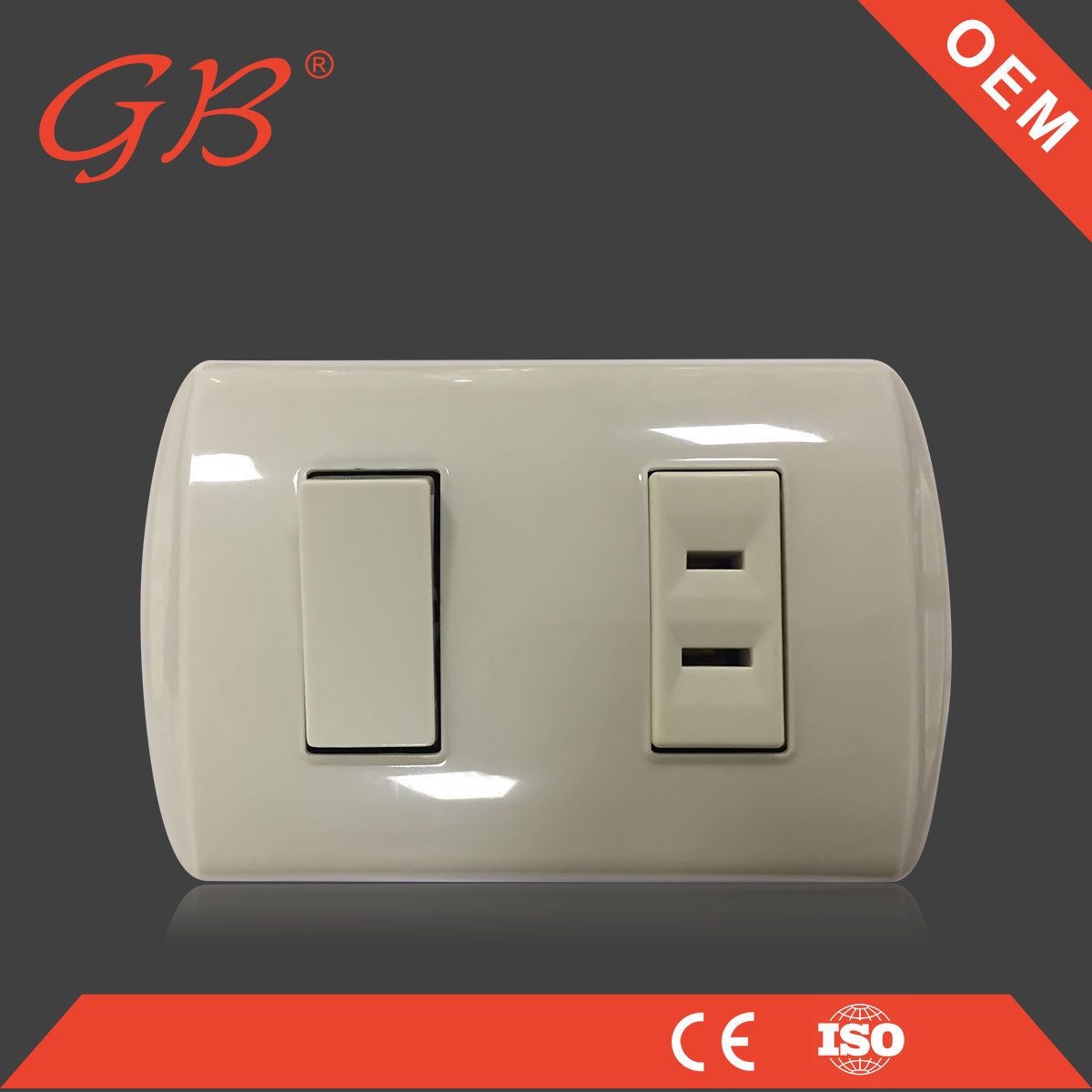 ABS, Copper South American Style Electrical Wall Socket