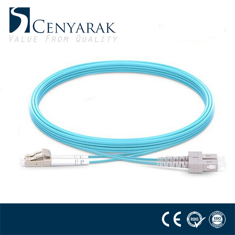 Fiber Optic LC to Sc Duplex Multimode Om3 10g Patch Leads