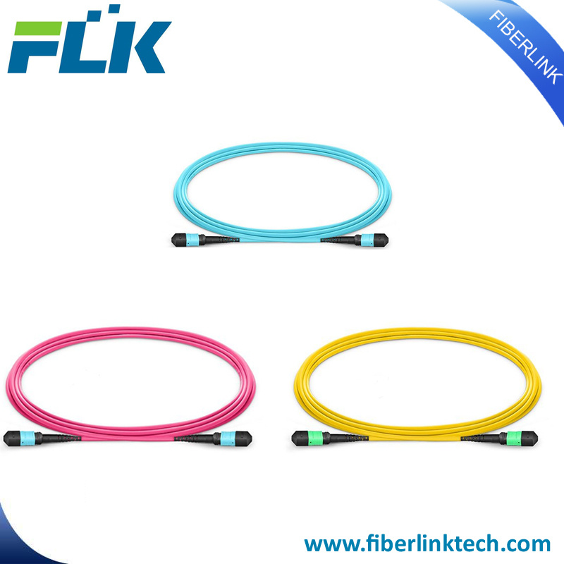 Sm/mm/Om3/Om4 Fiber Optic MPO Patch Cord for MPO Cassette Module