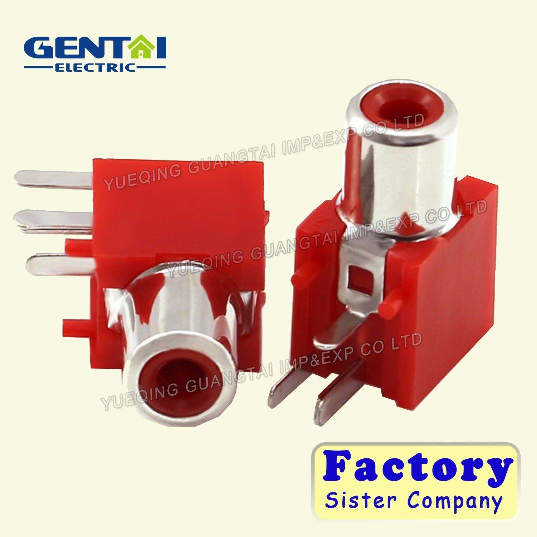 Gold-Plating Right Angle Female RCA Jack