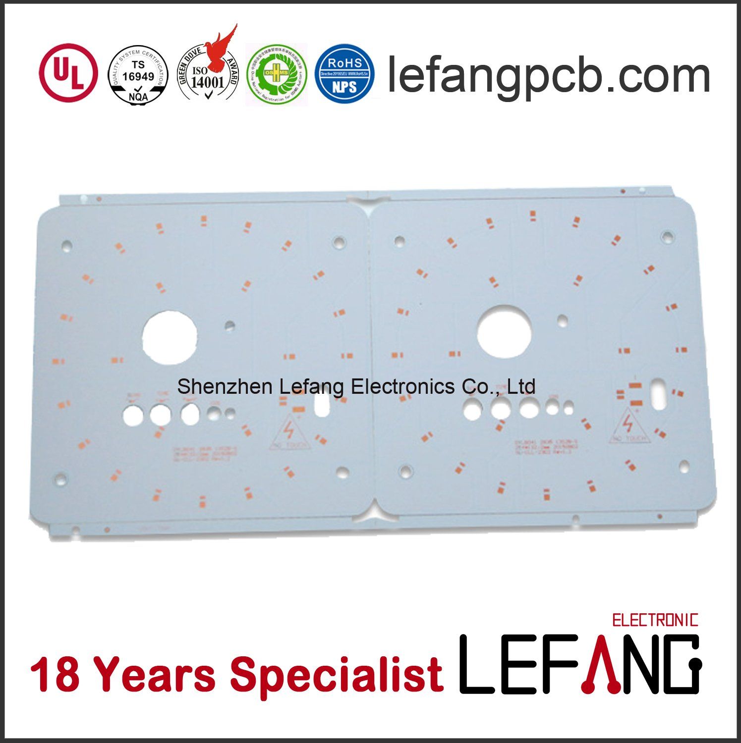 White Solder LED PCB Board with Aluminum Based