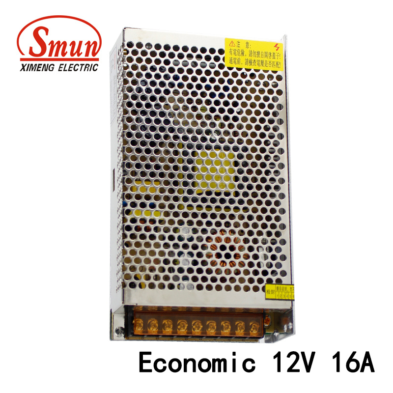 200W 12VDC 16A AC/DC Power Supply SMPS Designed for LED