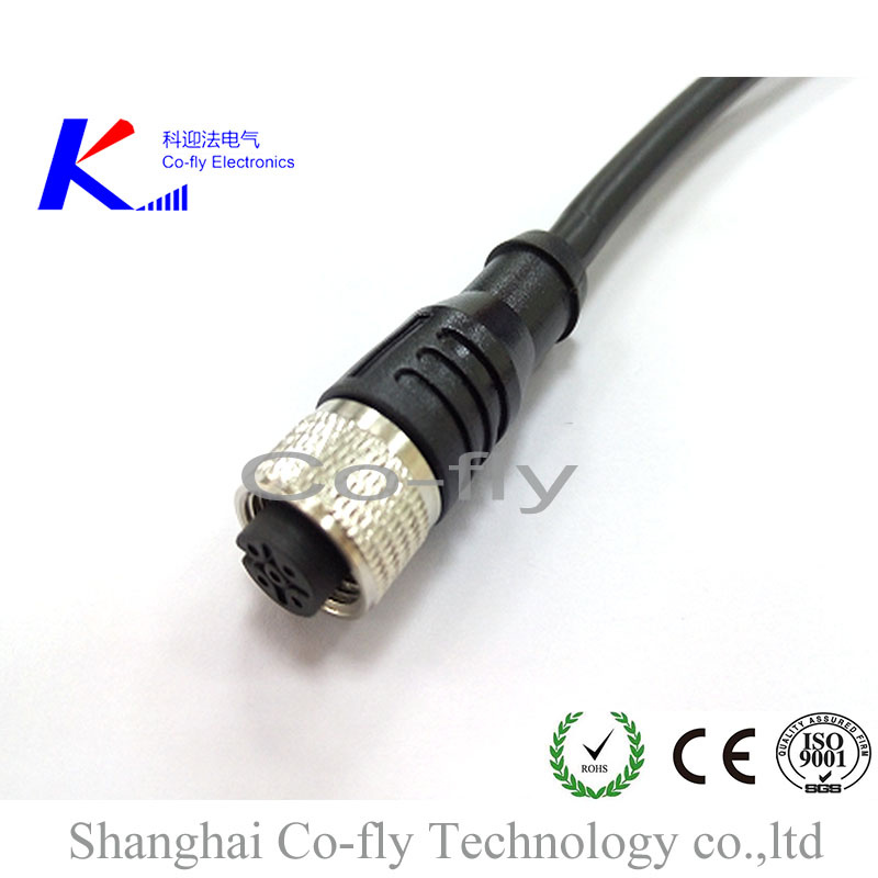 M12 5pin Female a-Code Straight Cable Connector Electronic Connector