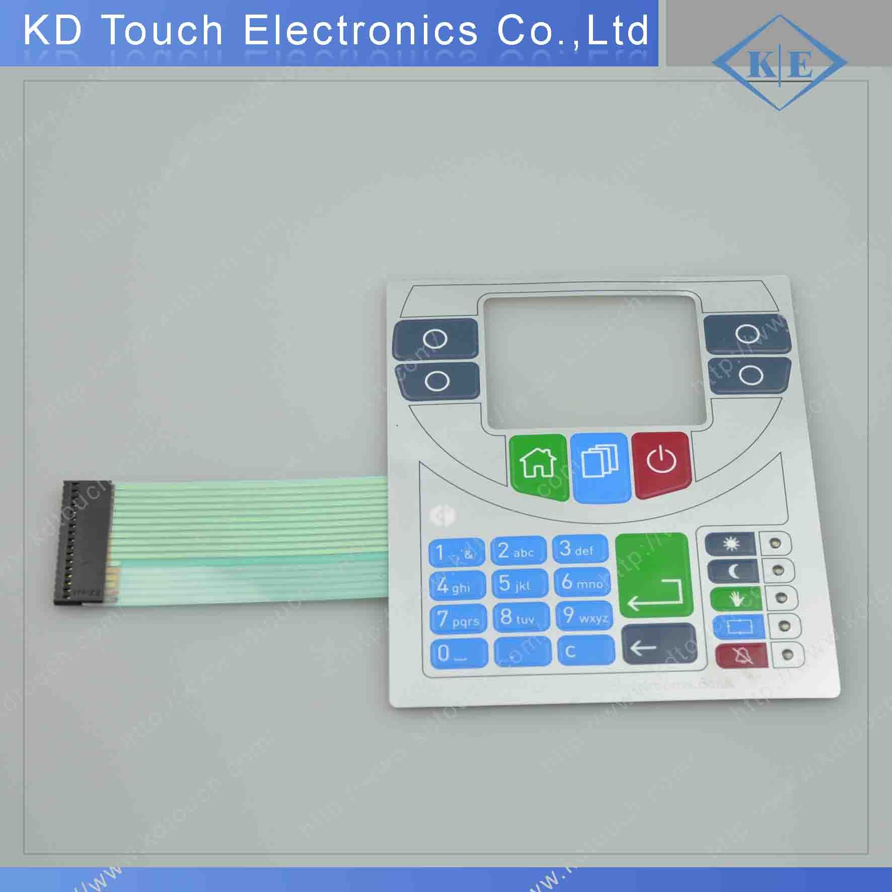 LED Metal Dome Membrane Control Switch with Golden Plated Pin