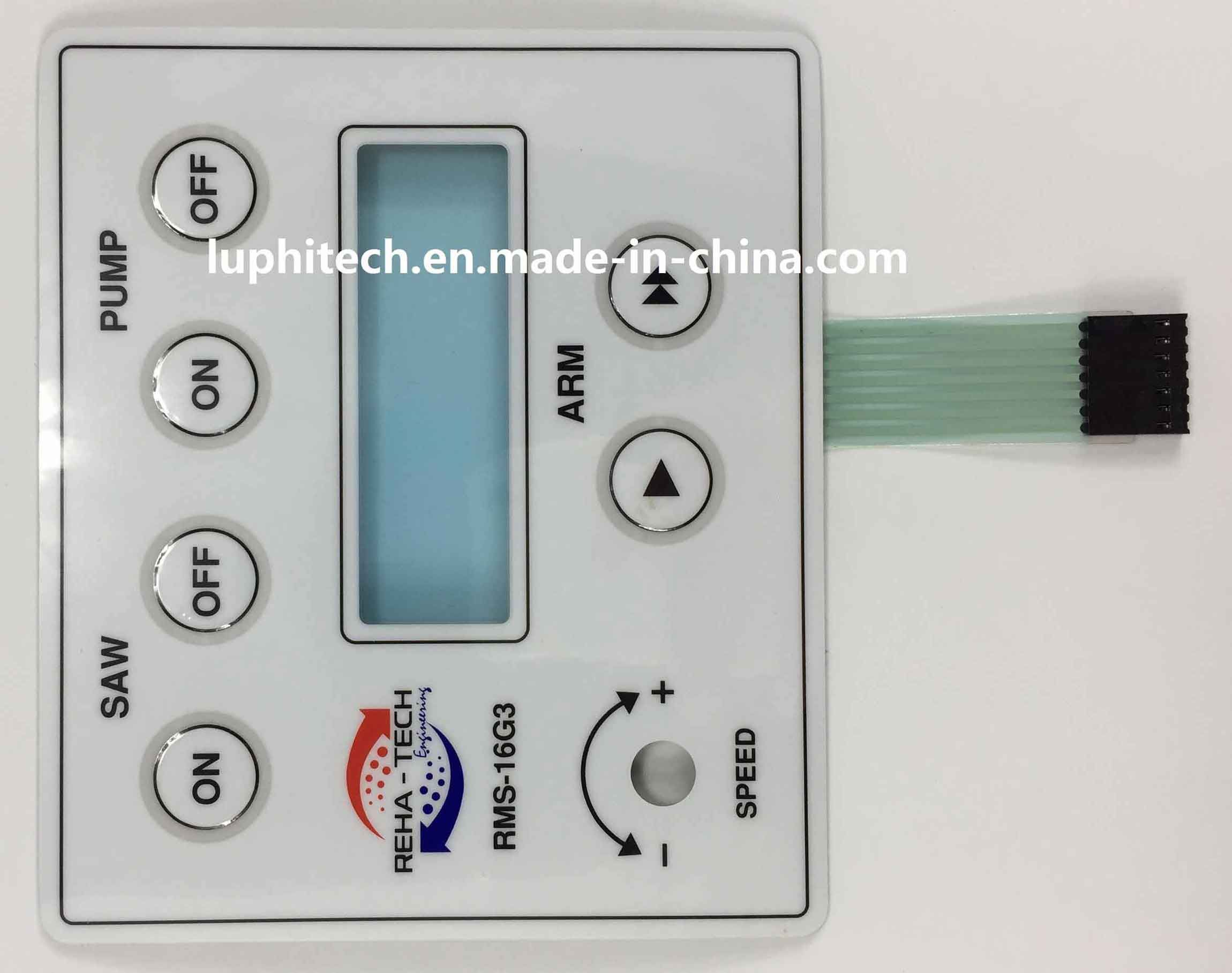 Round Embossed Keys Clear Window Tactile Graphic Switch
