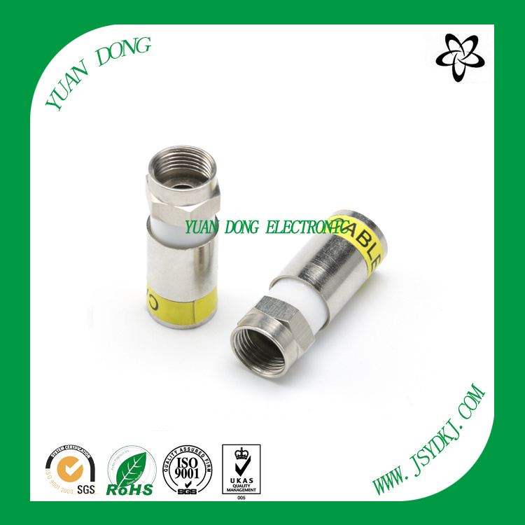 RG6 Cable Compression Type F Male Customized Connector