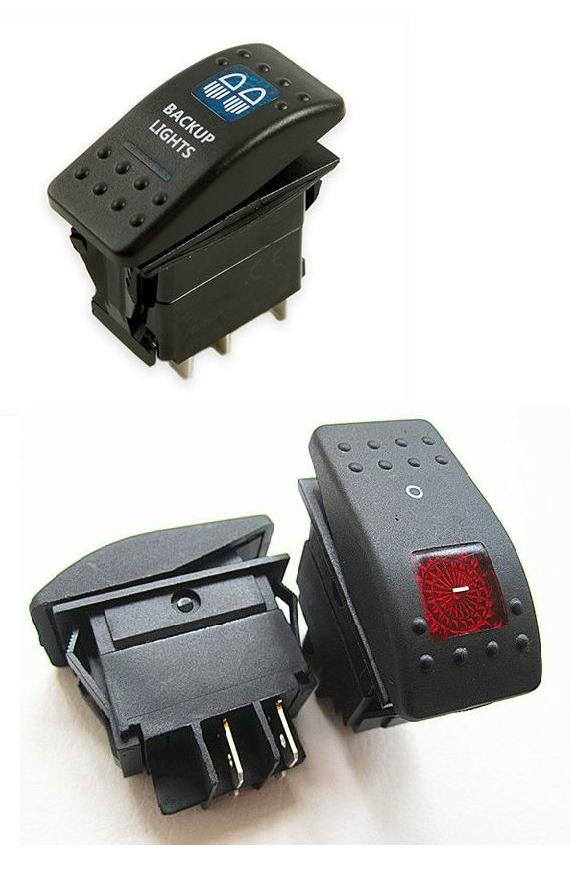 Waterproof 5pin Auto/Marine/Car Dual LED Light Rocker Switch