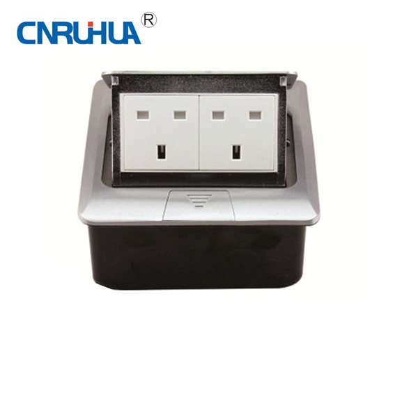 Hot New High Qualtiy Easy Use British 13A Two-Way Floor Socket