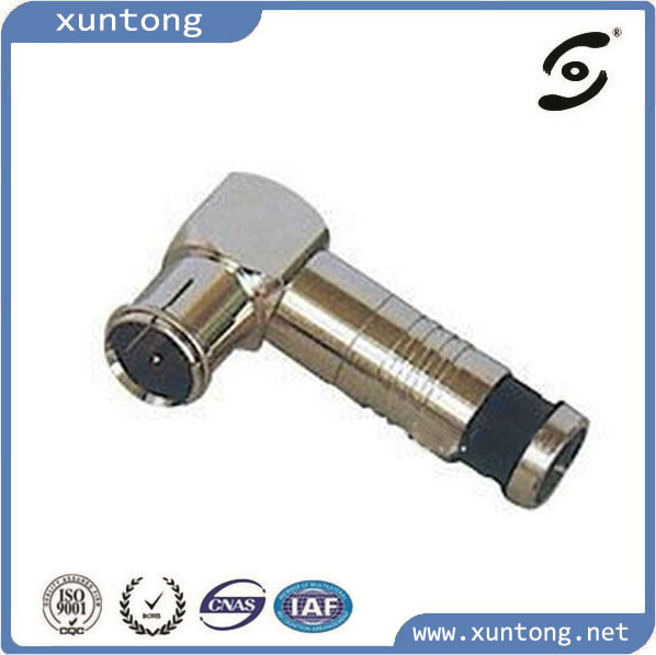 F Rg11 Compression 90 Degrees Connector