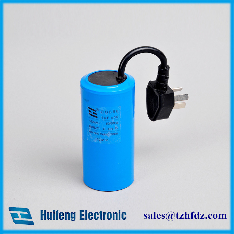 Cbb60 Motor Run Capacitor with Cable