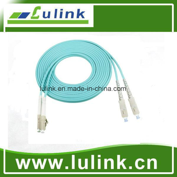 LC/PC-SC/PC Duplex Om3 Fiber Optic Patch Cable