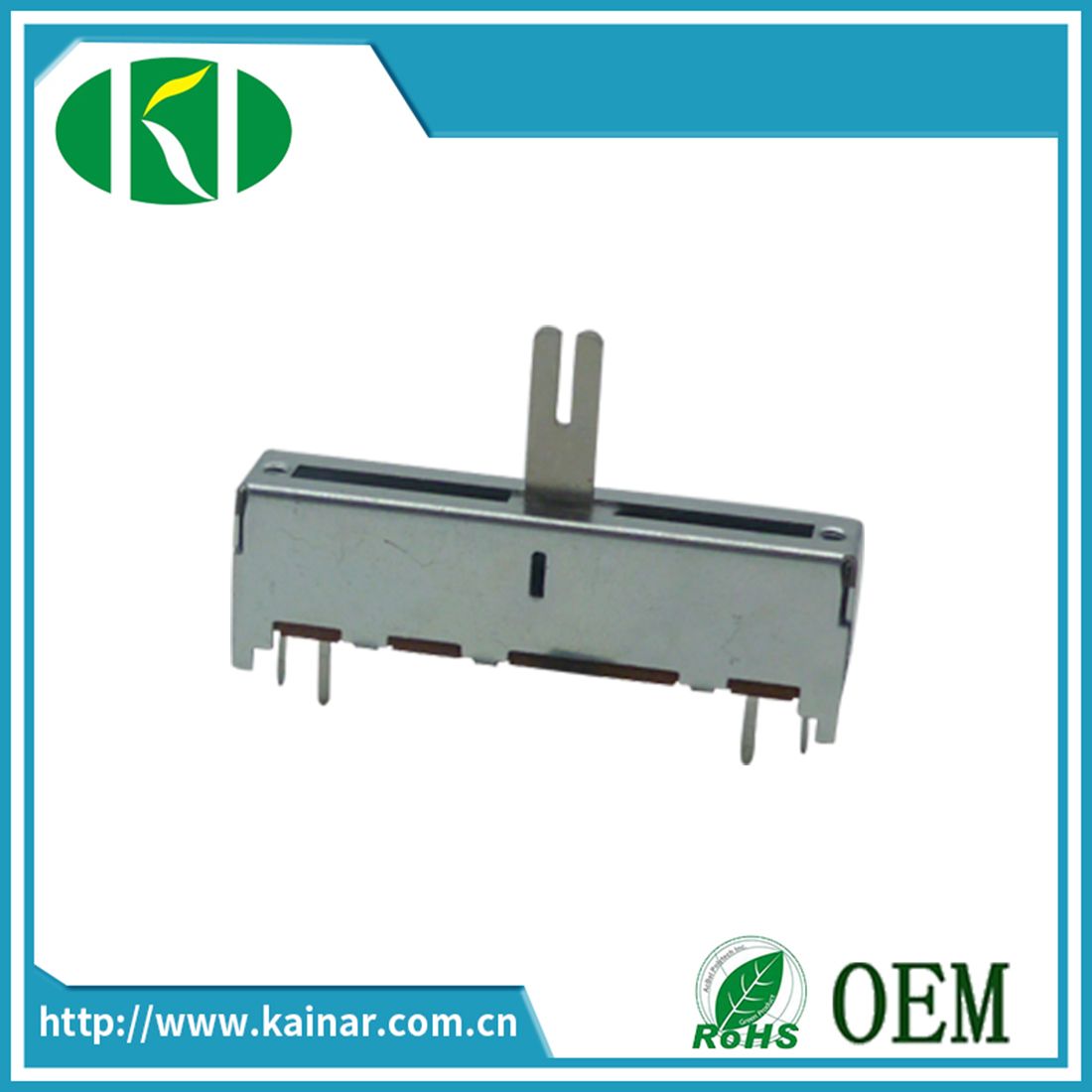 Jiangsu 30mm Slide Potentiometer 100k with Plastic Shaft for Mixer