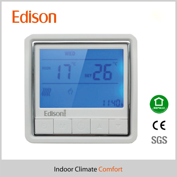 Digital Programmable Heating Thermostat with Double Temperature Sensor