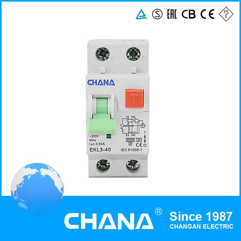Mini RCBO 2p 4 Pole RCCB with Overcurrent Protection Circuit Breaker