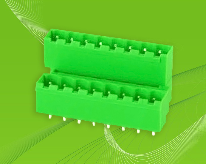 Pluggable Terminal Block with Dual Row Pins for Two-Wire Connection