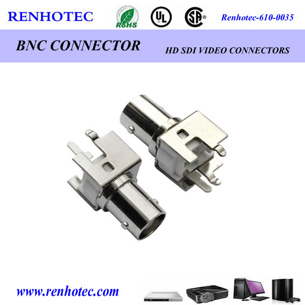 Straight PCB Female BNC Connector