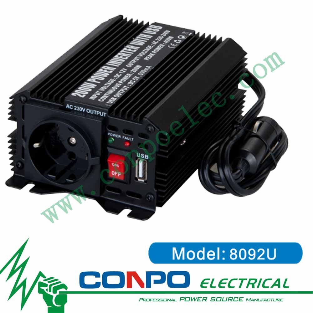 8092u 200W Modified Sine Wave Inverter+USB