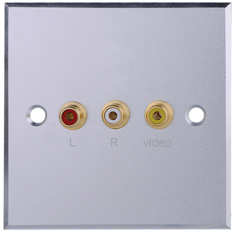 Aluminum AV Wall Socket, Face Plate (9.2028)