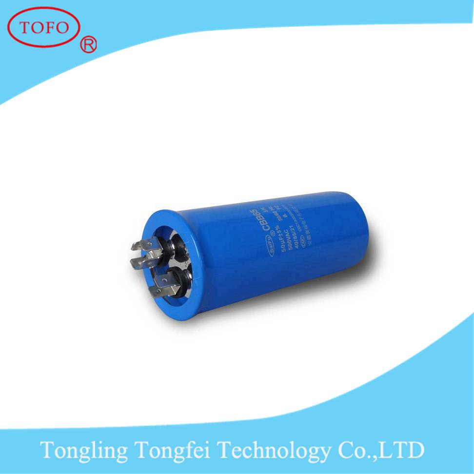 Cbb65 Plastic AC Motor Running Capacitor 50UF From China Factory