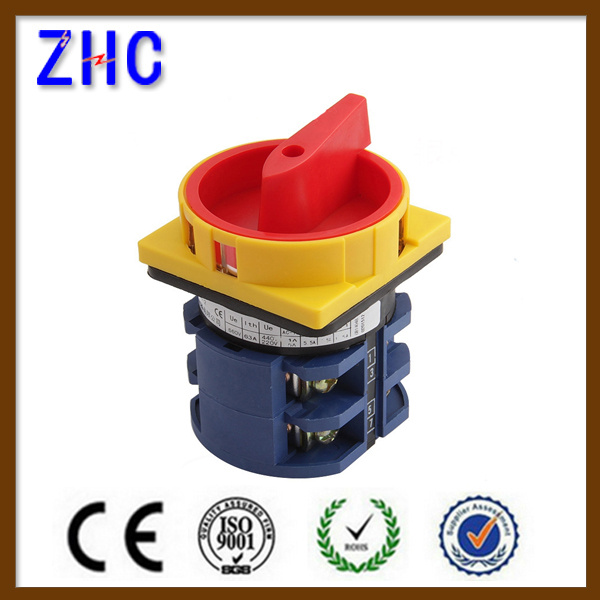 European 20A 25A 30A 40A 50A 63A 1p 2p 3p 4p 7p 10p Postion 1-0-2 Electric Voltmeter Selector Changover Rotary Cam Switch