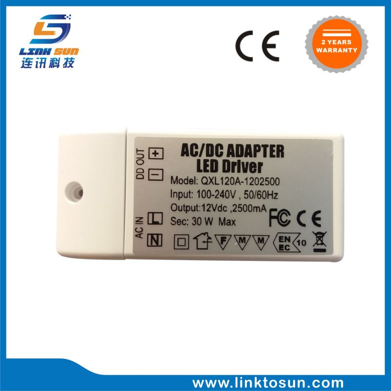 Constant Current 30W 12V 2.5A LED Driver Without Flicker