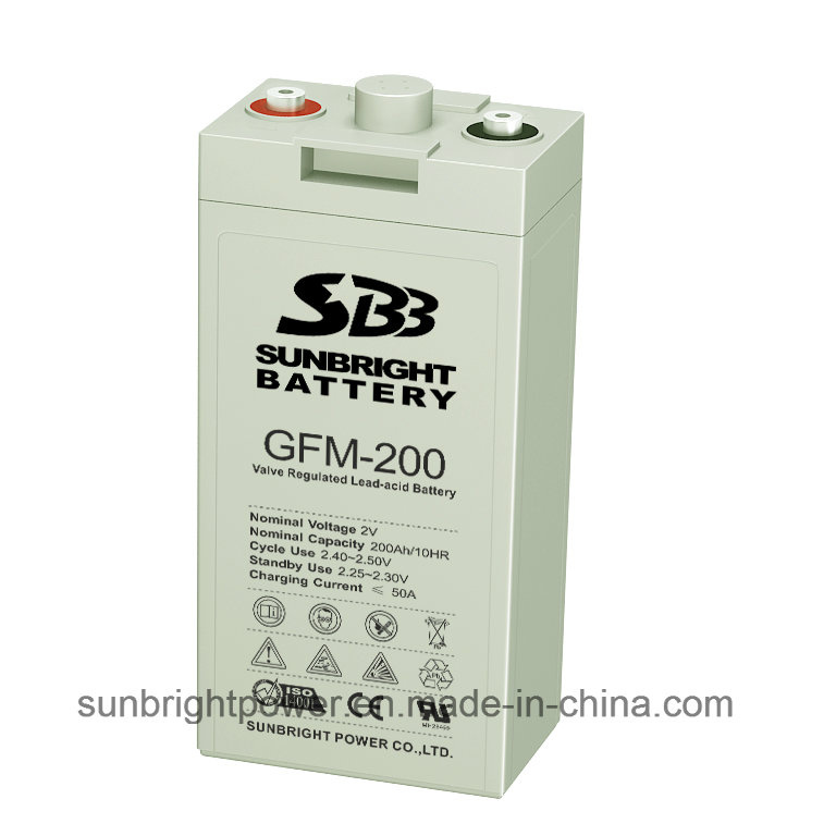 CE Approve 2V200ah Rechargeable Deep Cycle Power 2V VRLA Battery