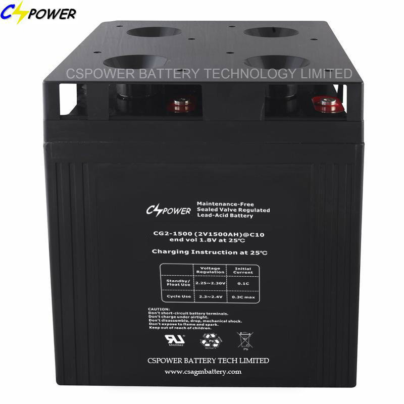 Deep Cycle AGM Battery 2V1500ah for Solar Power