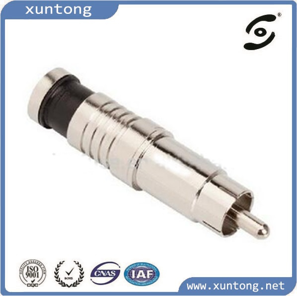 F Male to RCA Male Connector